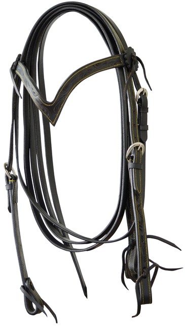 Western Headstall Set Flowers Lakota